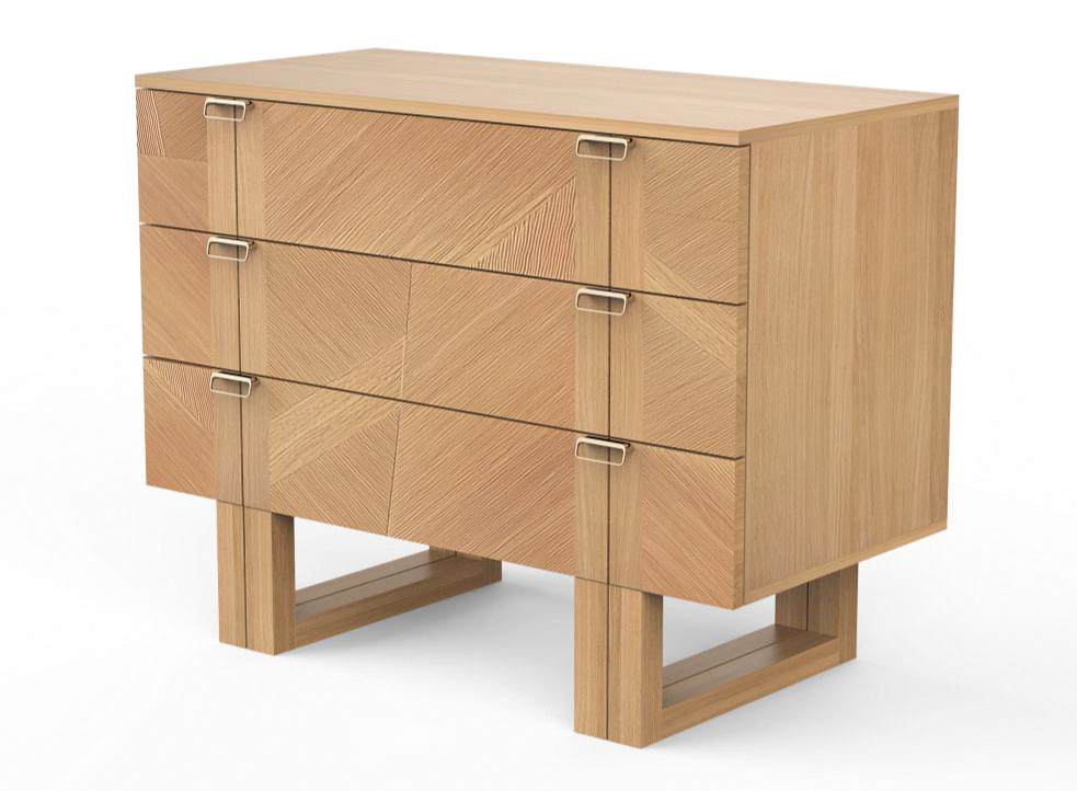 Three-drawer chest