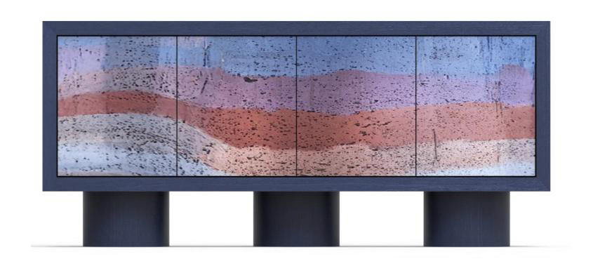 Concrete material sideboard