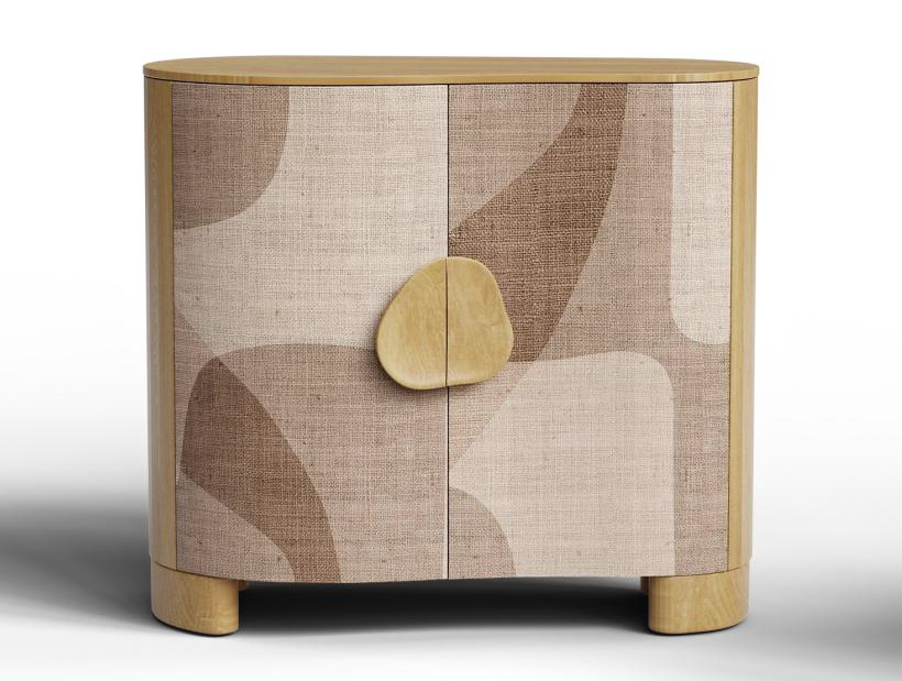 Printed cloth on furniture